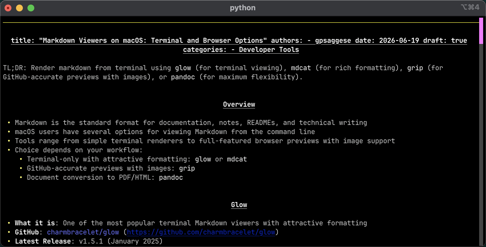 rich-cli colorful terminal output with rich formatting